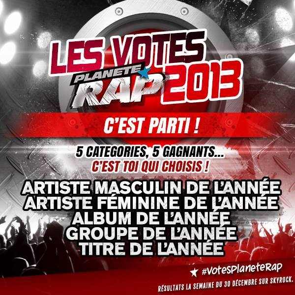 Coup d'envoi des votes Planète Rap