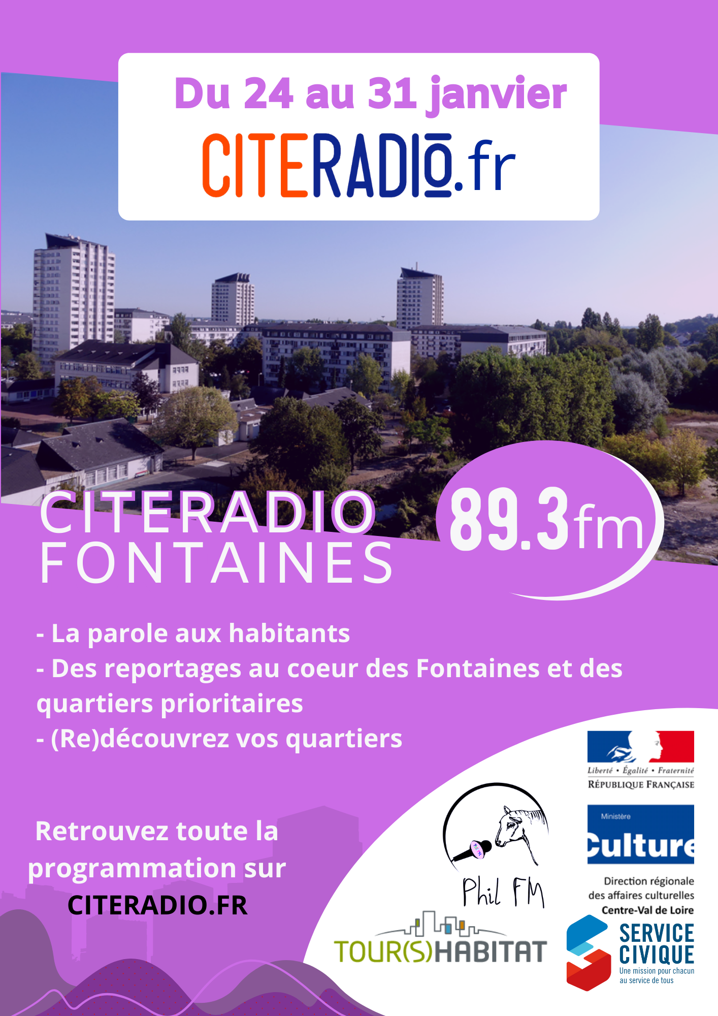 CitéRadio Fontaines : une station temporaire à Tours