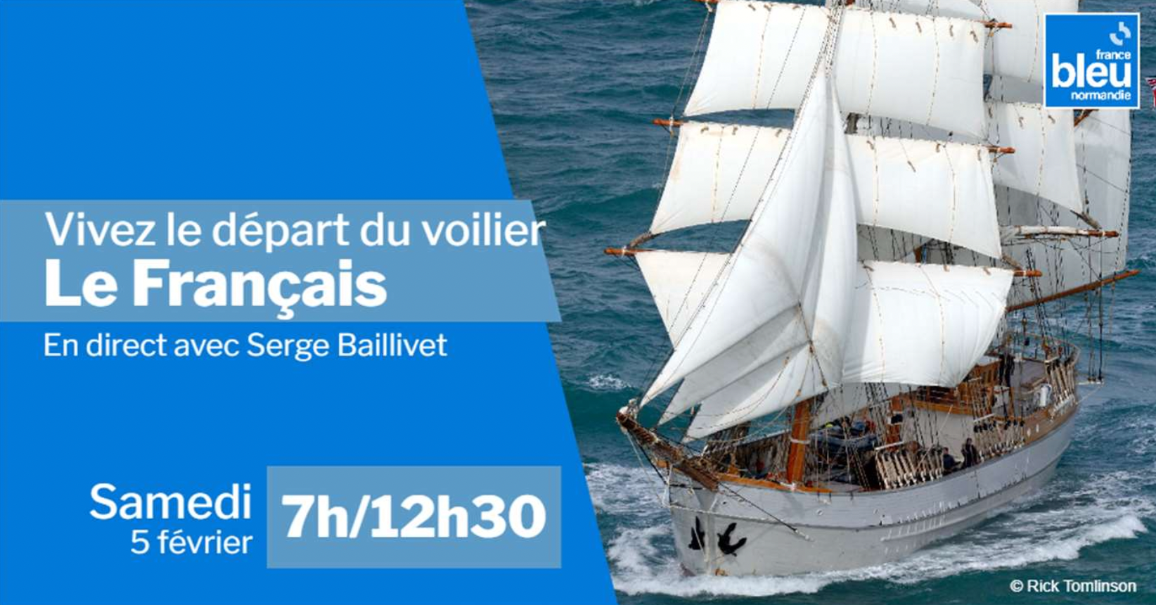 France Bleu Normandie embarque sur le voilier Le Français