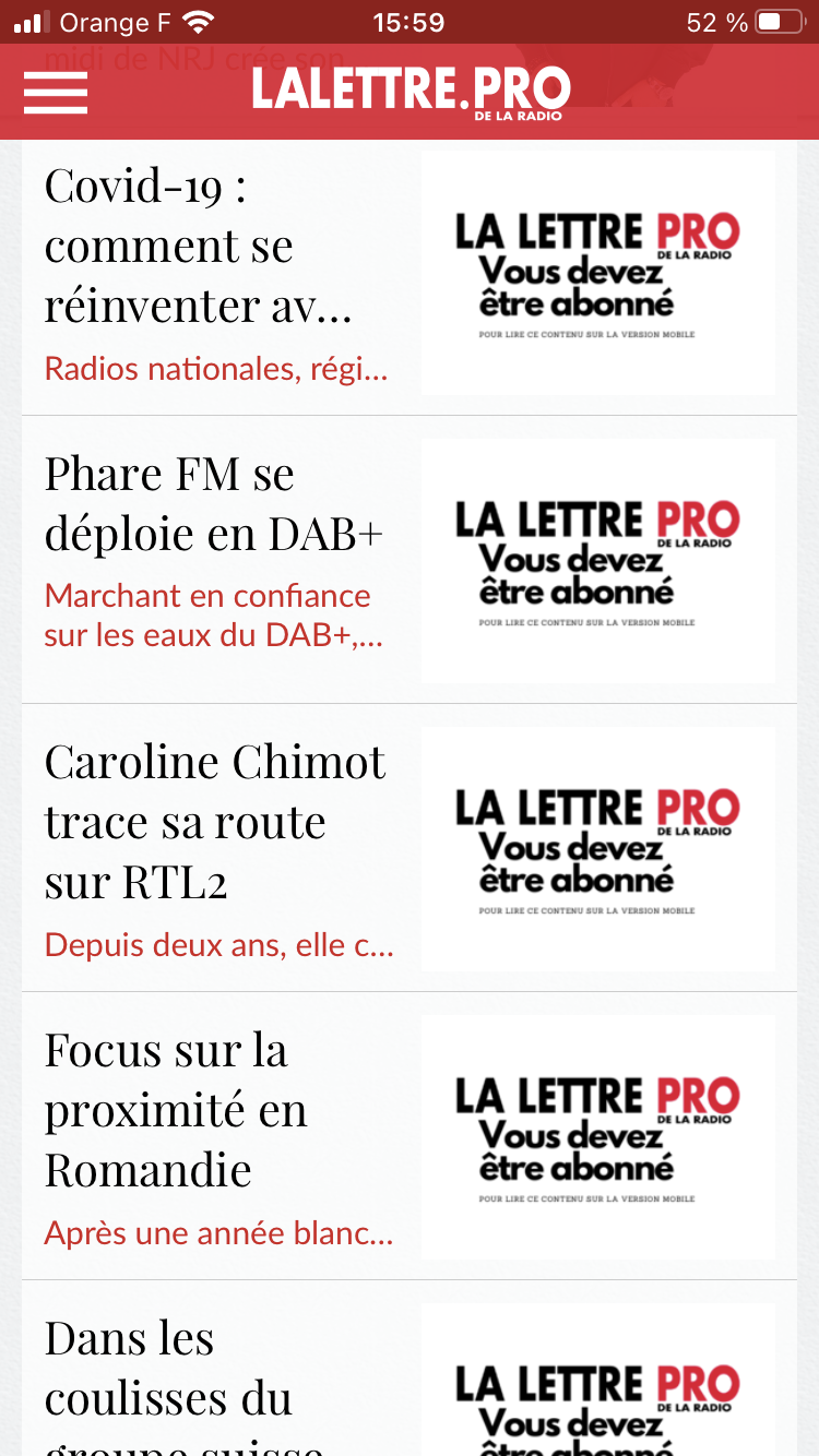 Téléchargez l'application gratuite de La Lettre Pro