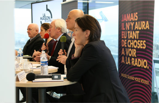 Jean-Pierre Le Pavec, Catherine Sueur, Jean-Luc Hees, Olivier Poivre d'Arvor et Catherine Monlouis-Félicité ont fait le point sur ce projet culturel @RF/Catherine Grain