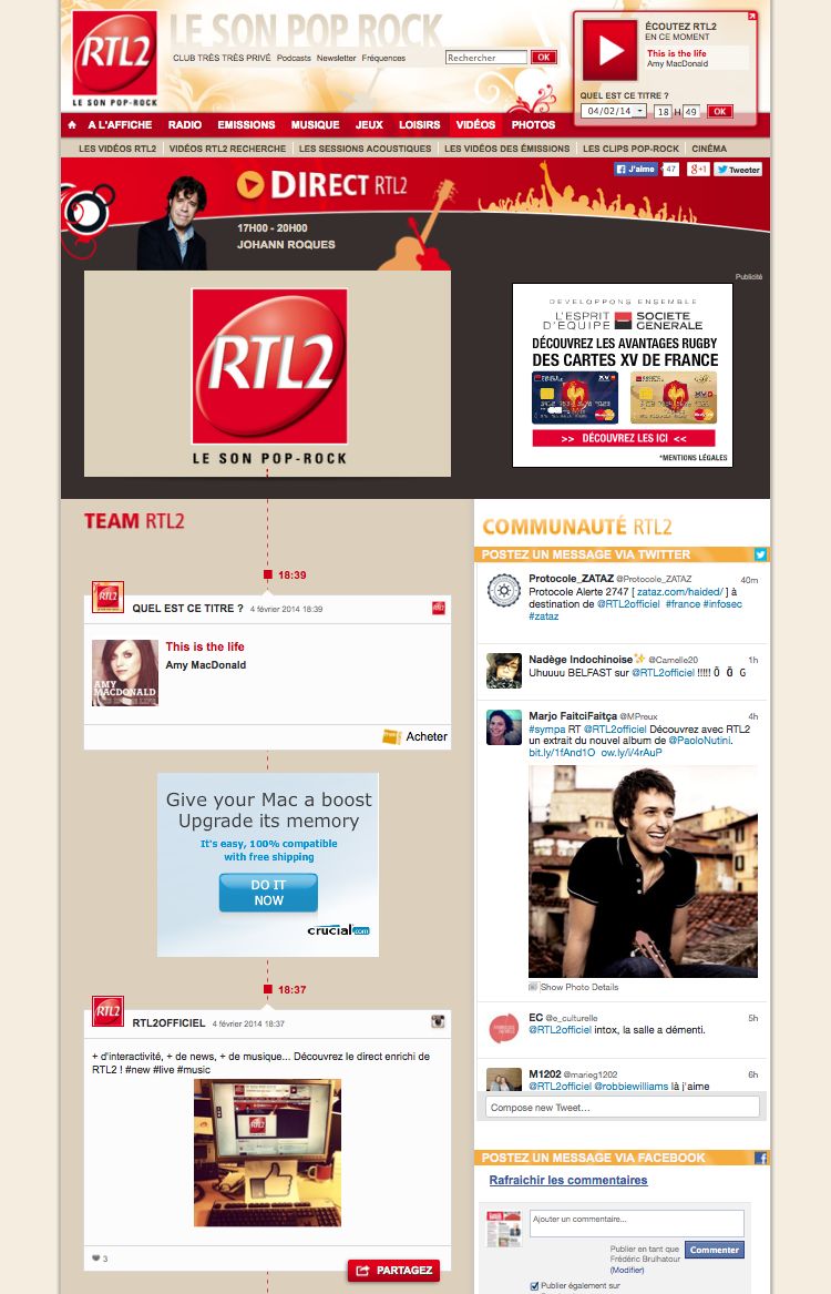 Le direct enrichi de RTL2