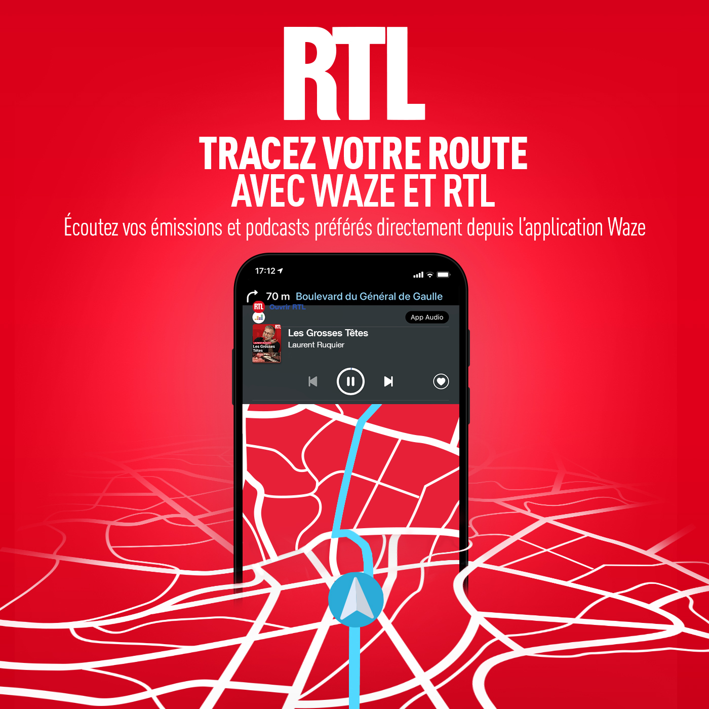 RTL, RTL2 et Fun Radio accessibles sur Waze