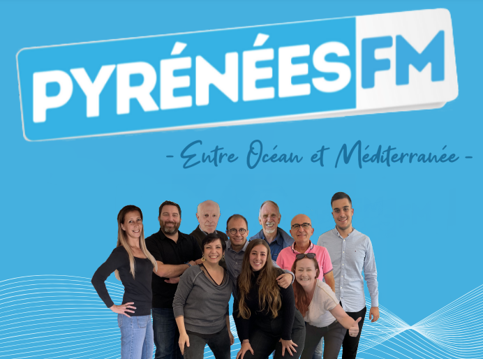 Toute l'équipe de Pyrénées FM mobilisée pour atteindre les cimes de l'audience. © Pyrénées FM.