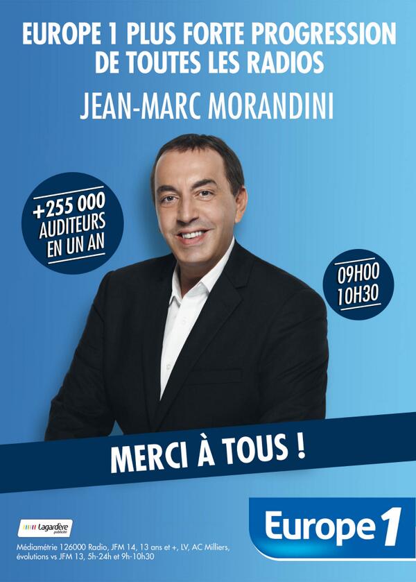 Audience : Europe 1 le fait savoir