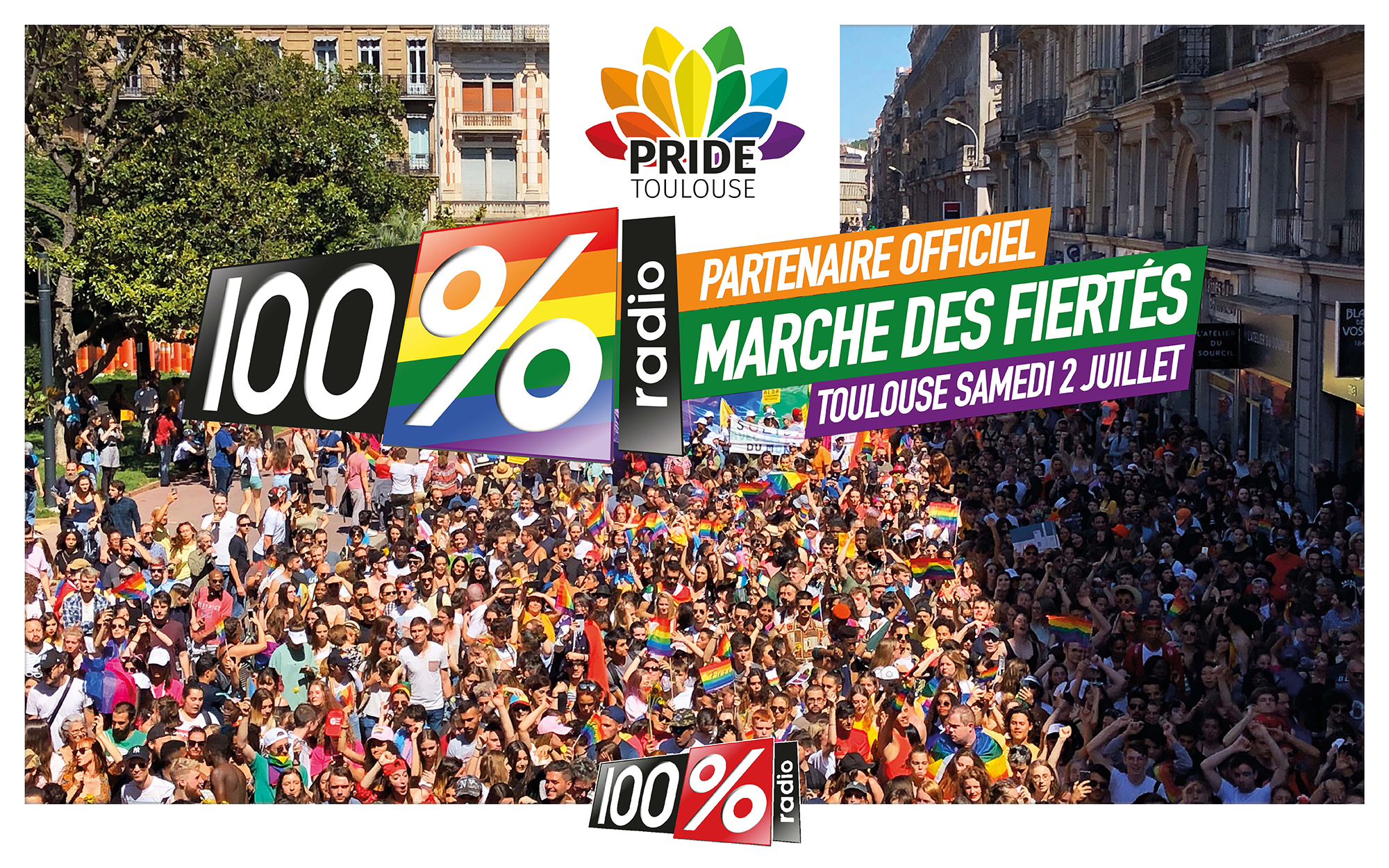 100% partenaire de la Marche des fiertés à Toulouse