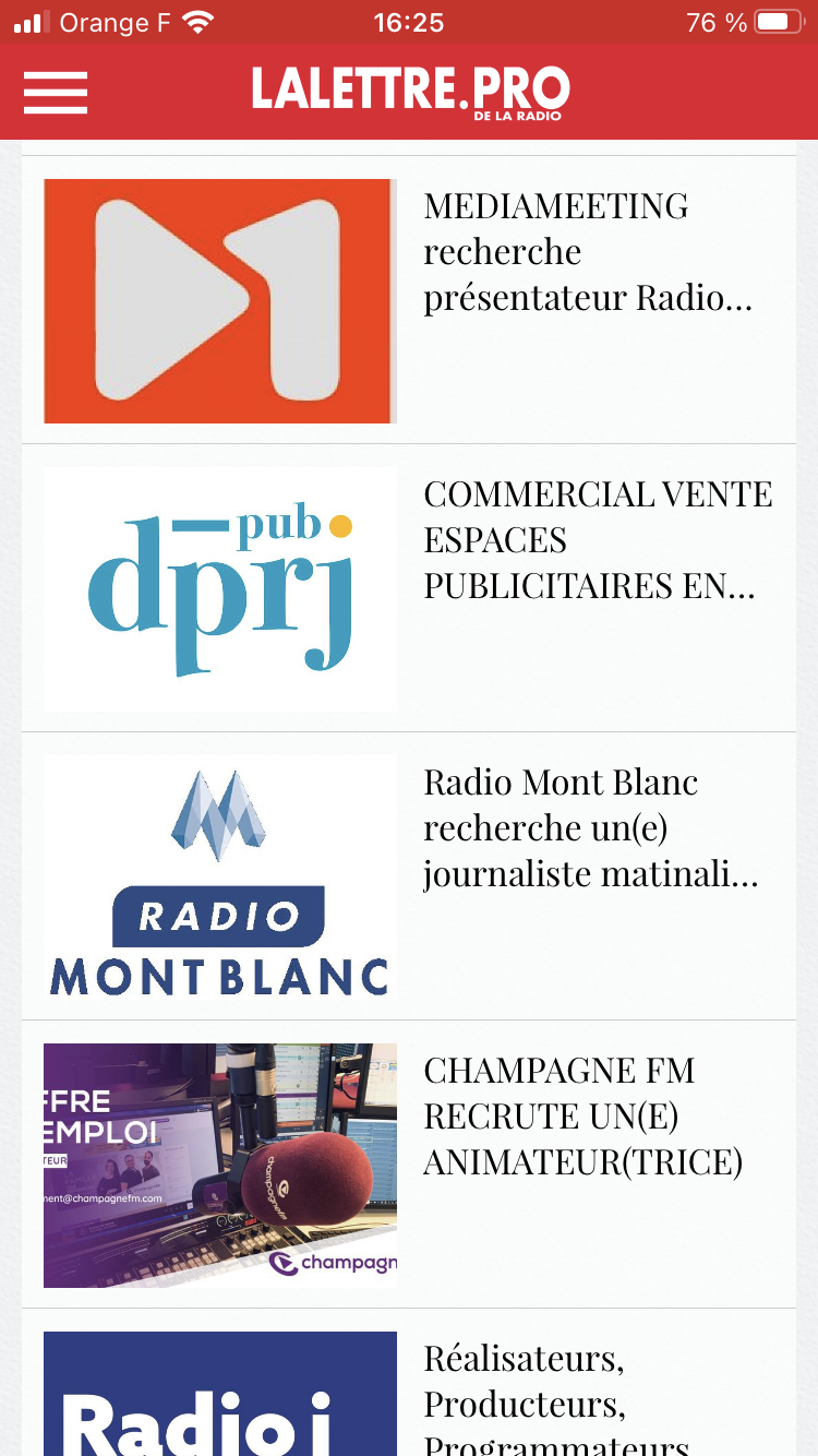 Téléchargez l'application gratuite de La Lettre Pro de la Radio 