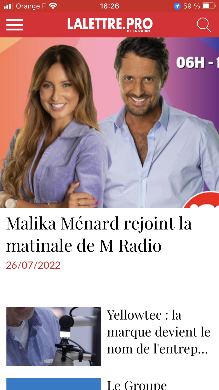 Téléchargez l'application de La Lettre Pro de la Radio