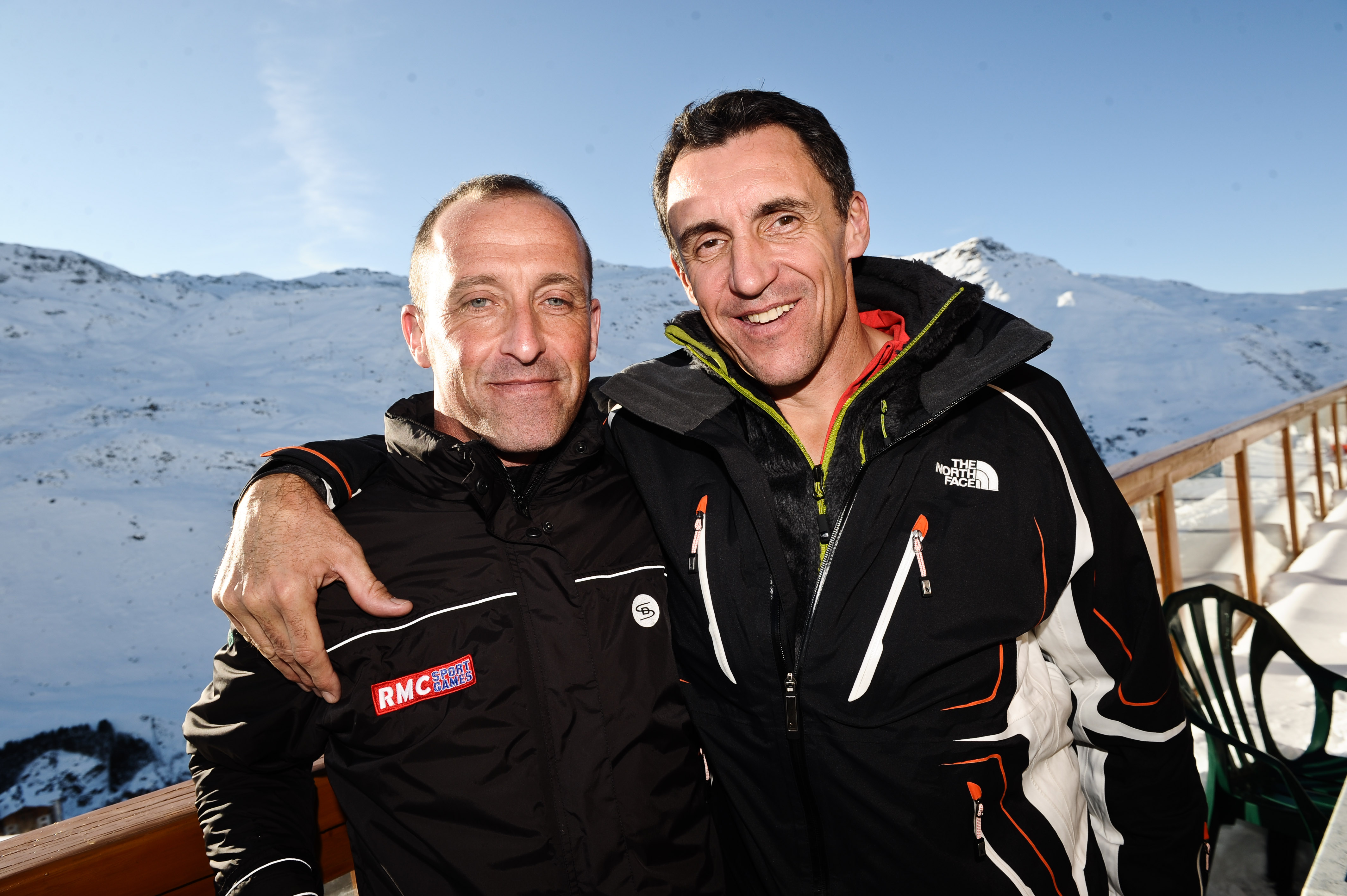 Luc Leblanc et Thierry Bourguignon il y a quelques mois  au RMC Sports Games aux Ménuires © Visual Presse Agency