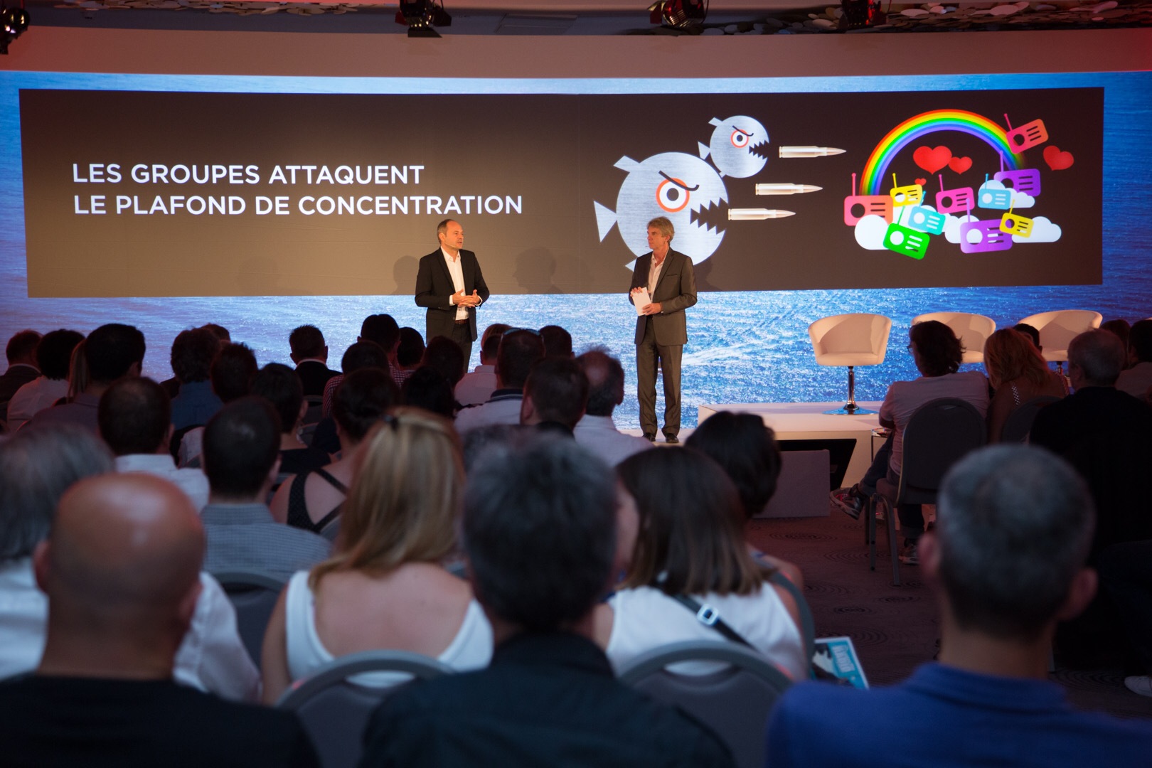 Le cheval de bataille du président des Indés Radios (ici, à la convention nationale, en juin dernier): il faut peser dans le paysage pour résister aux attaques des groupes nationaux.