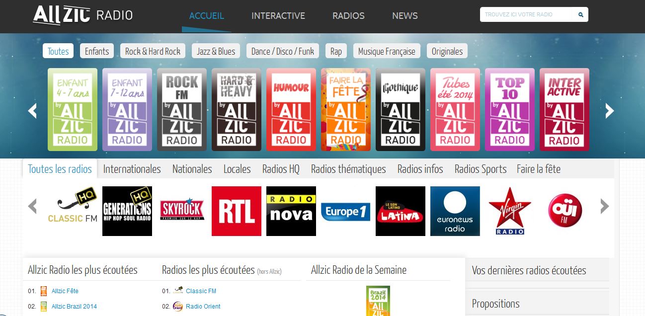 Toutes les radios possibles et imaginables sur un seul site. L'idée est toute simple, et la mise en oeuvre très efficace.