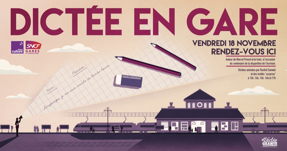 "La dictée s’invite en gare" avec France Culture