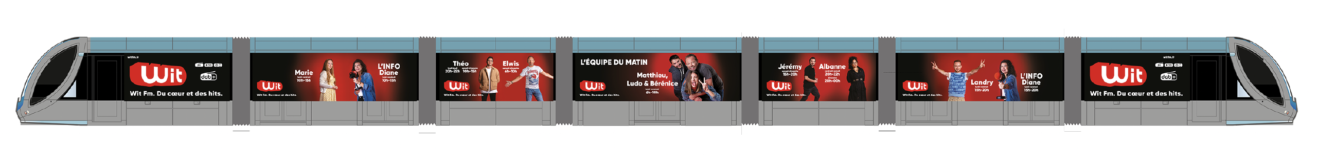 Wit FM : un nouveau slogan et une campagne sur le Tram