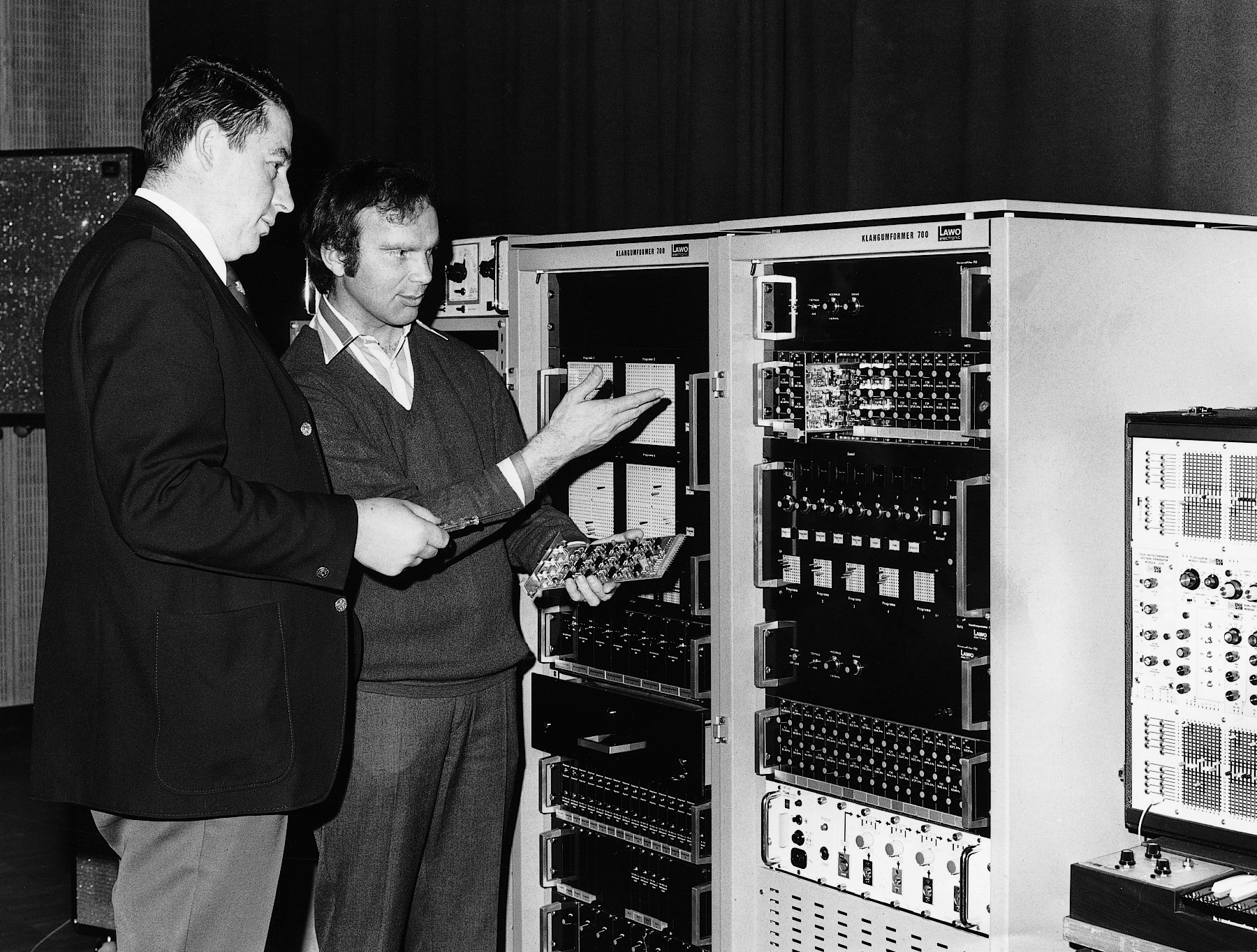 Peter Lawo dans les locaux du radiodiffuseur public régional Suedwestfunk (SWF)