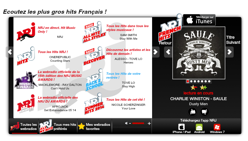 Le succès des webradios de NRJ