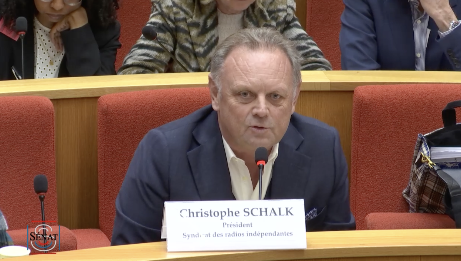 Christophe Schalk, président du SIRTI, hier matin au Sénat