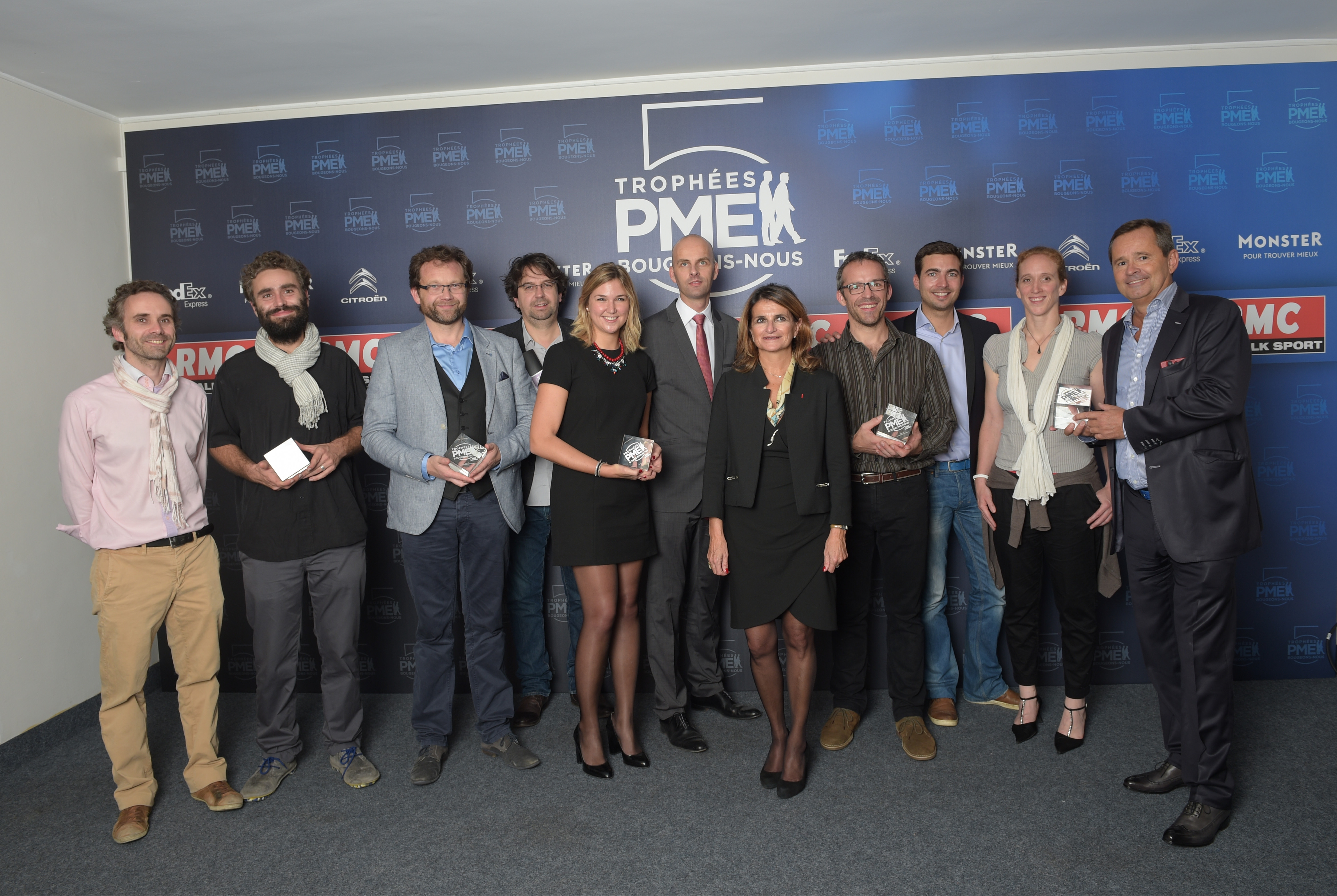 Les lauréats de la 5ème édition des Trophées RMC PME Bougeons-Nous 2014