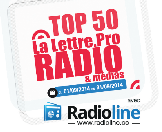 Top50 La Lettre Pro - Radioline de septembre 2014