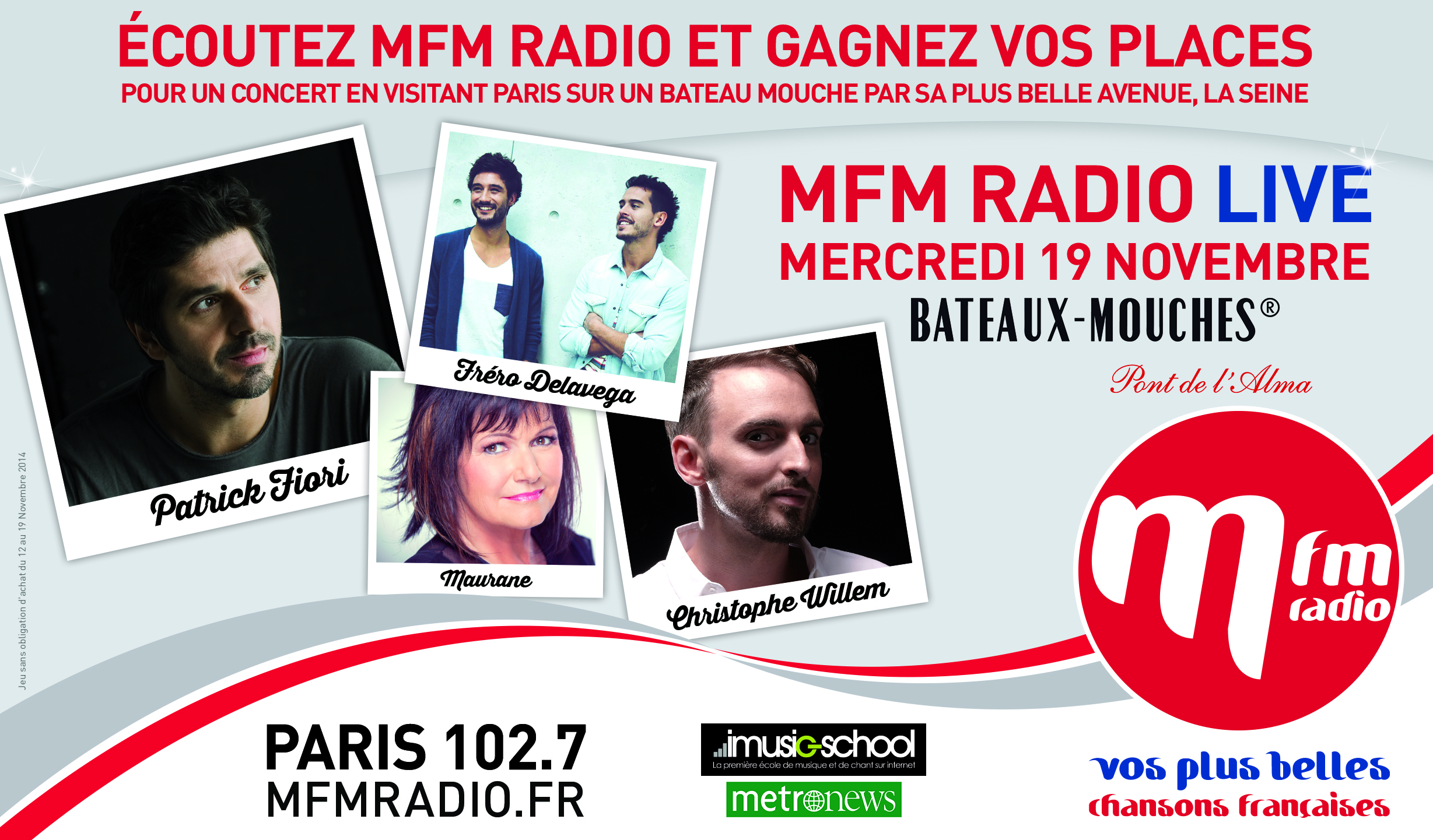 MFM Radio Live à Paris ce 19 novembre