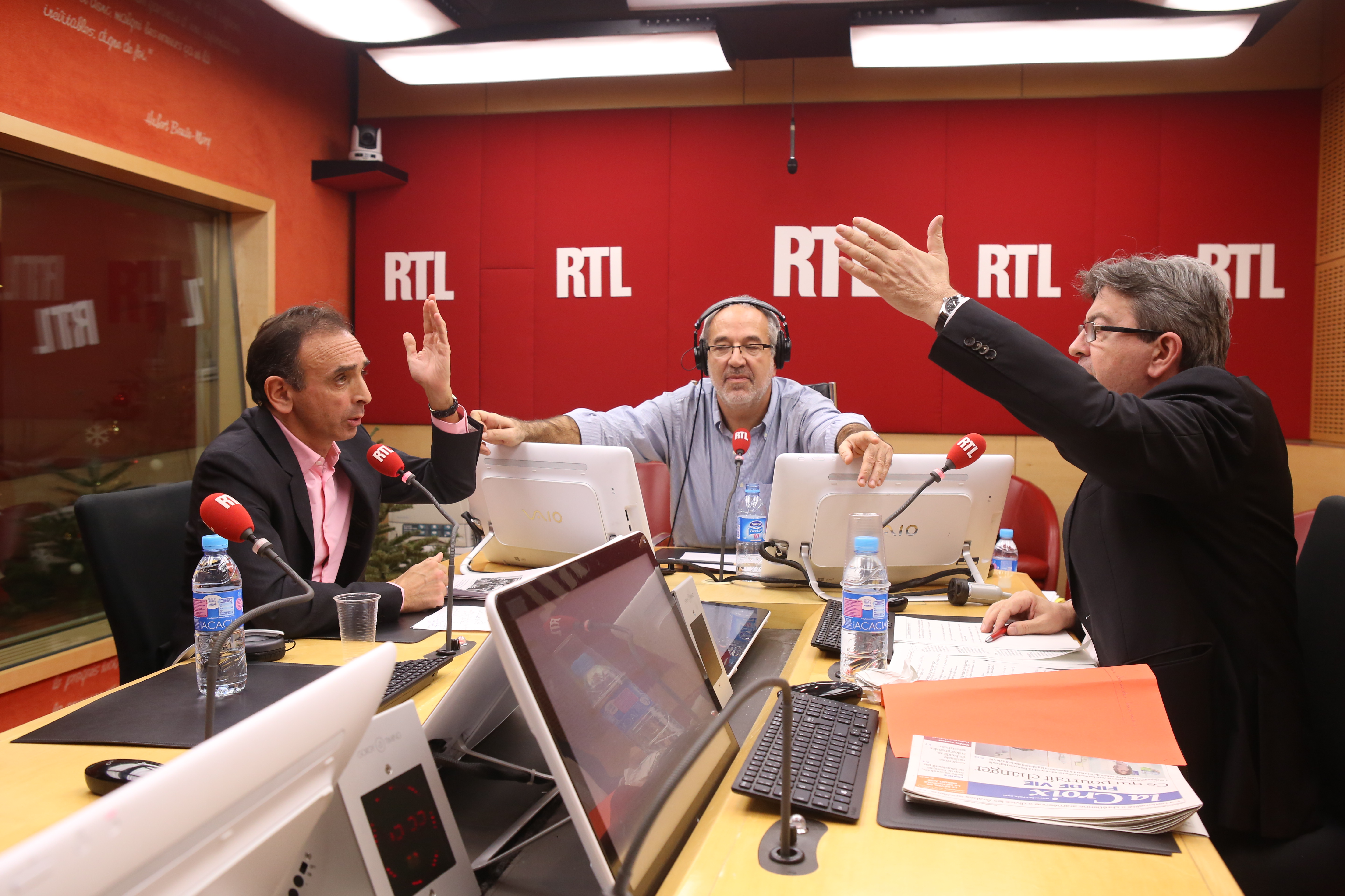 Zemmour et Mélenchon sur RTL © Frédéric Bukajlo / Abaca Press