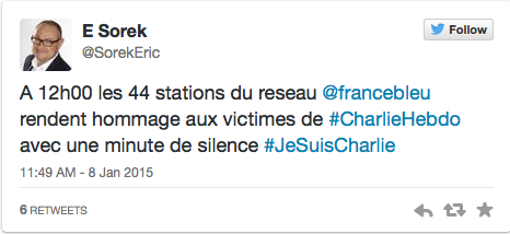 Charlie: le monde de la radio s'est recueilli à midi