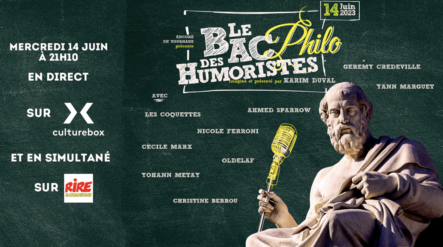 "Le Bac de philo des humoristes" en direct sur Rire & Chansons