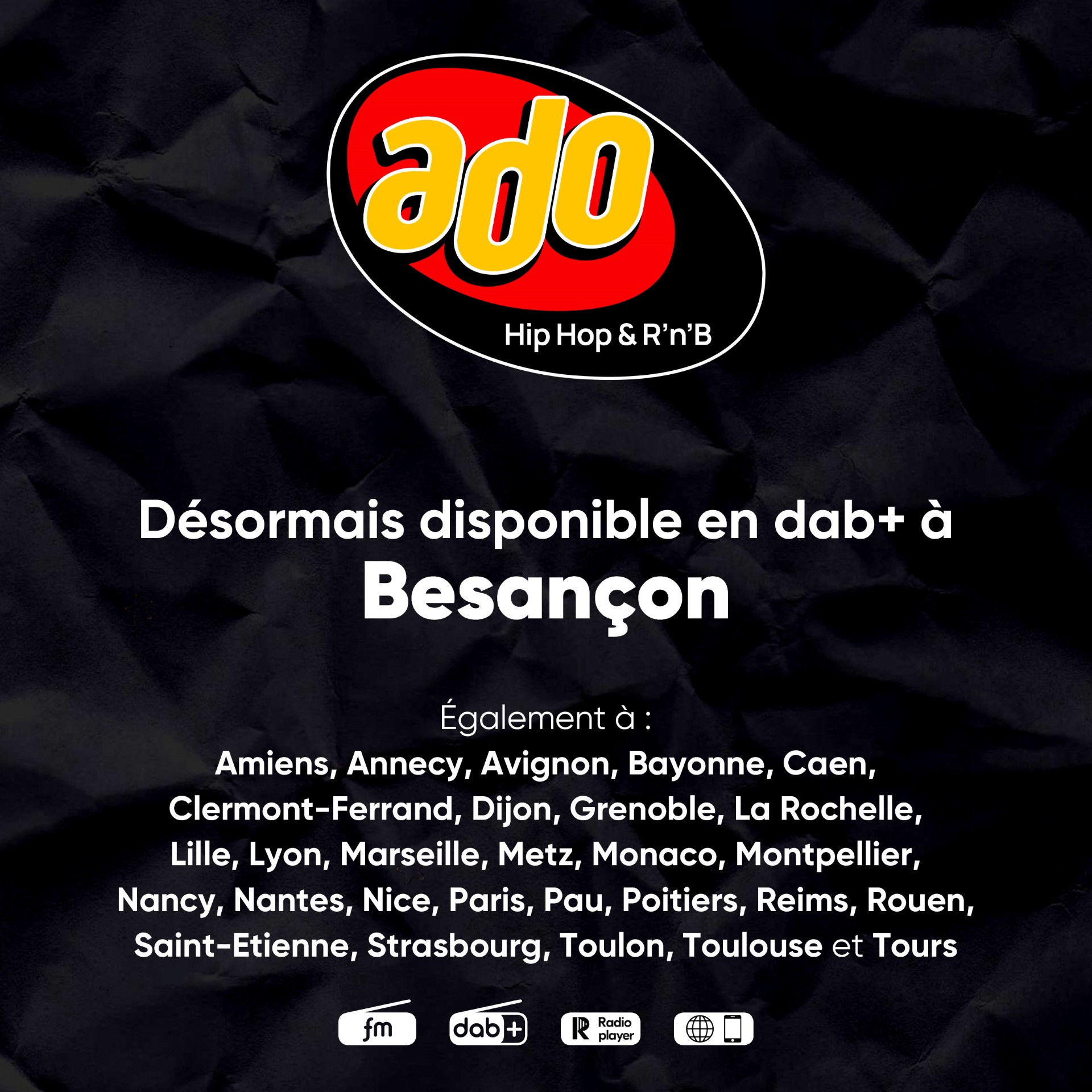 Les radios Ado et Oui FM arrivent en DAB+ à Besançon