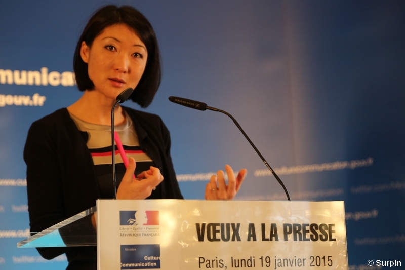 Fleur Pellerin s'est exprimée ce matin sur l'avenir de la RNT en marge de la cérémonie de voeux à la presse