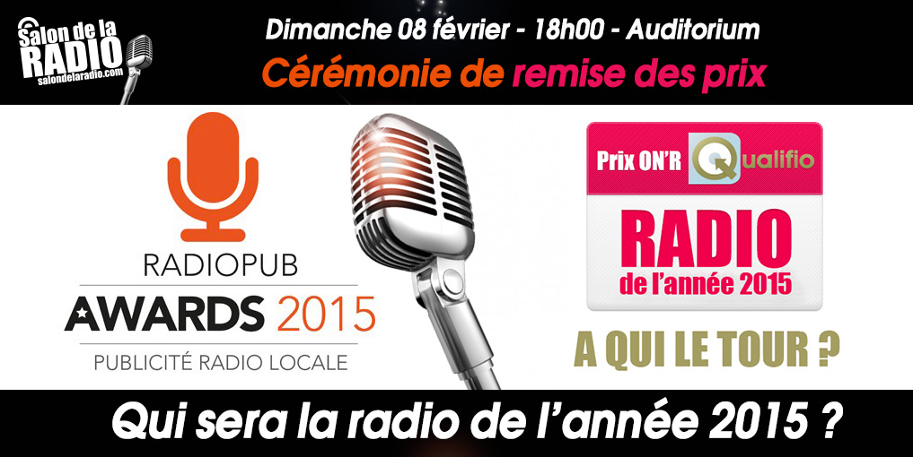 La cérémonie de remise des Prix ON'R Qualifio se tiendra ce dimanche 8 février  à 18h.