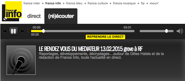 Cliquez sur le Player pour écouter les explications du Médiateur de Radio France