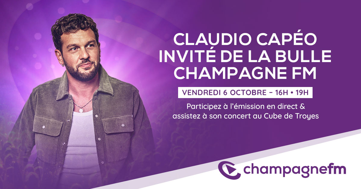 Claudio Capéo invité de Champagne FM