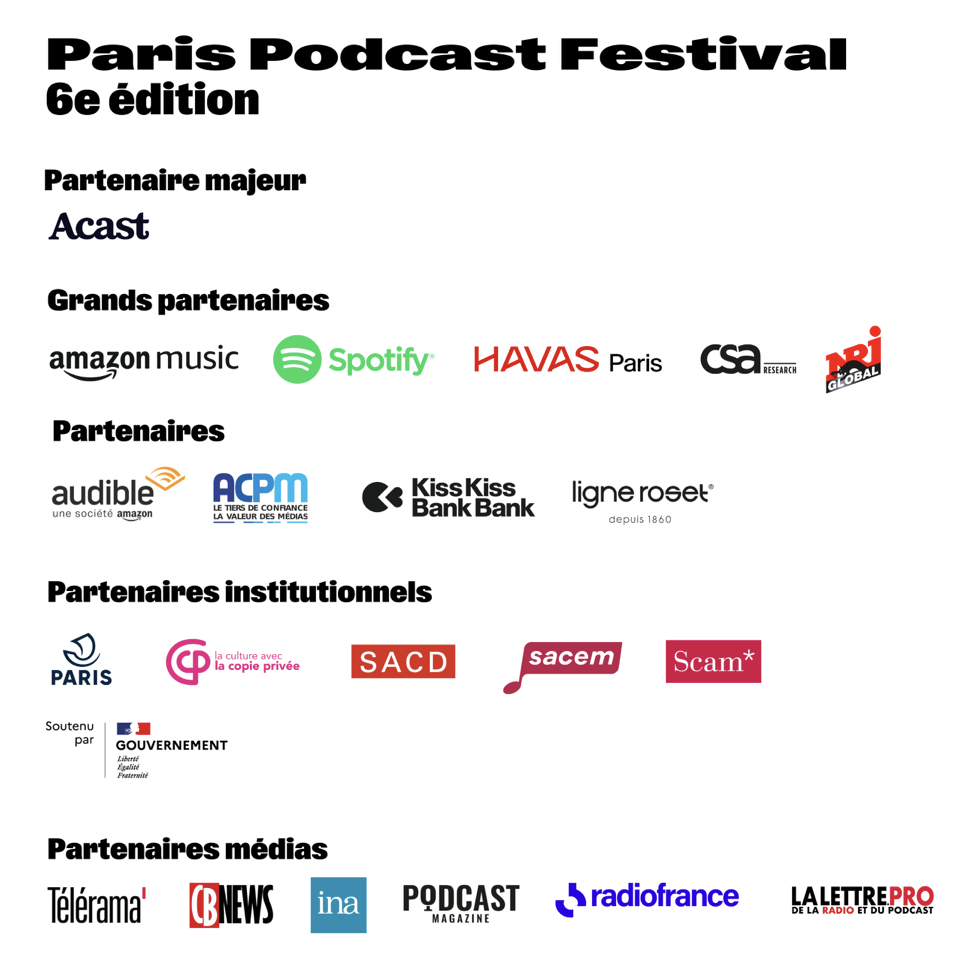 Le Paris Podcast Festival dévoile son programme 