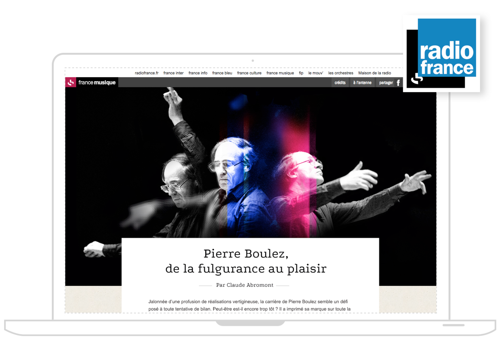 WS Interactive signe le site de Radio France consacré à Pierre Boulez