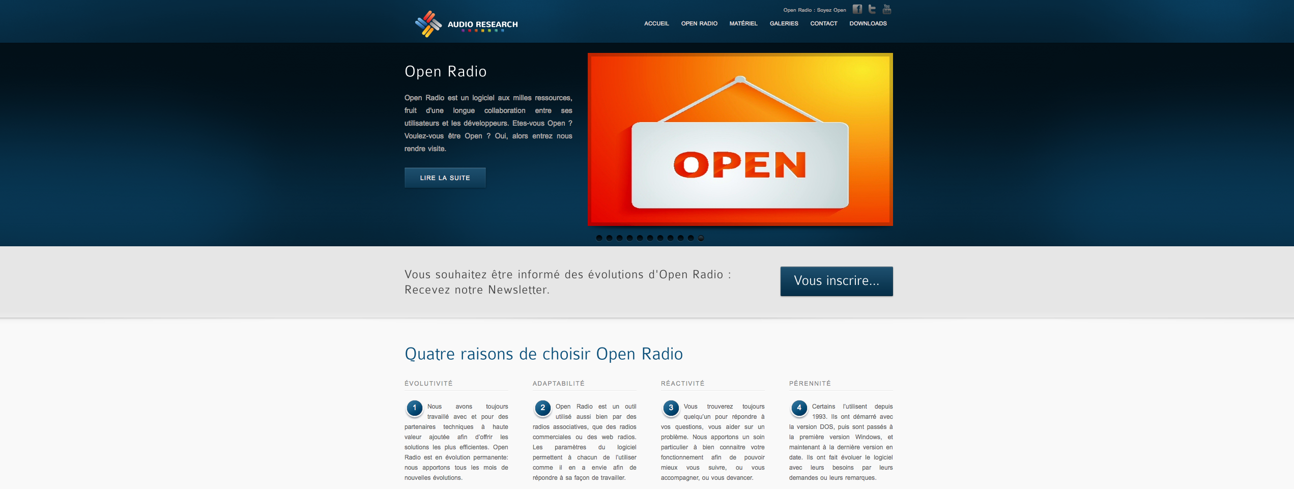 Nouveau site web pour Open Radio