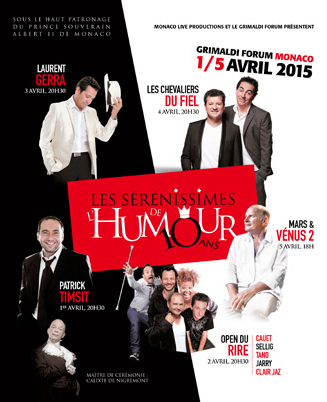 Rire & Chansons partenaire des Sérénissimes de l’Humour