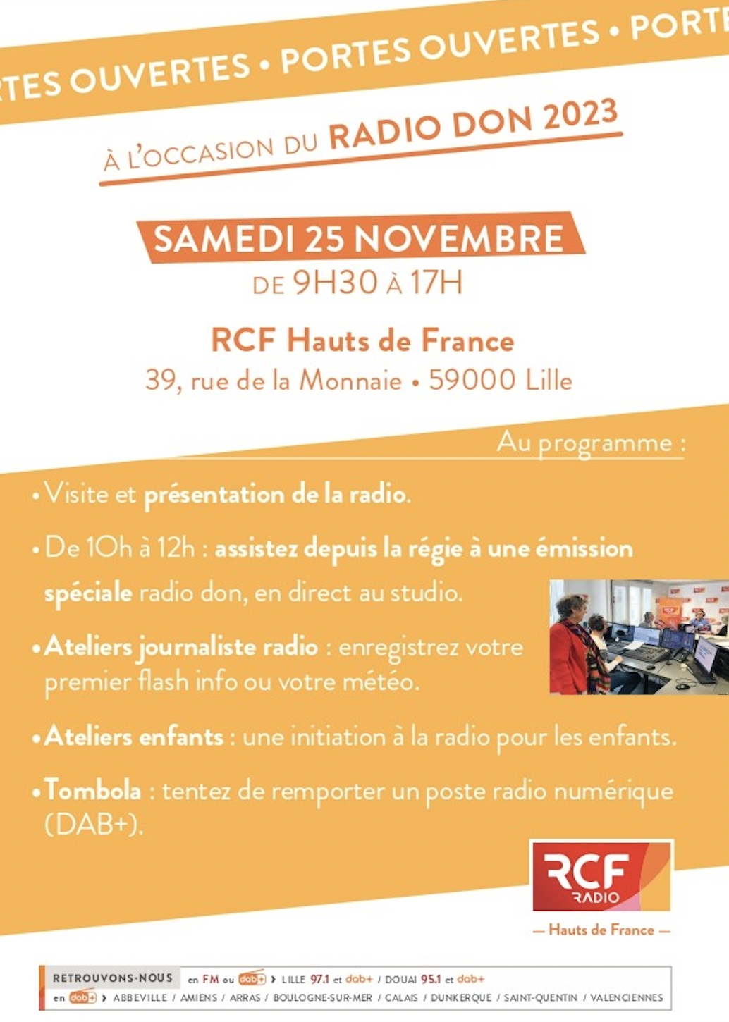 RCF Hauts de France ouvre ses studios