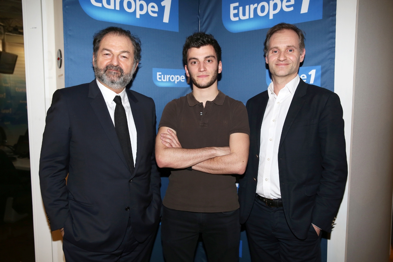 Théo Maneval lauréat de la bourse Lauga 2015 avec Denis Olivennes et Fabien Namias