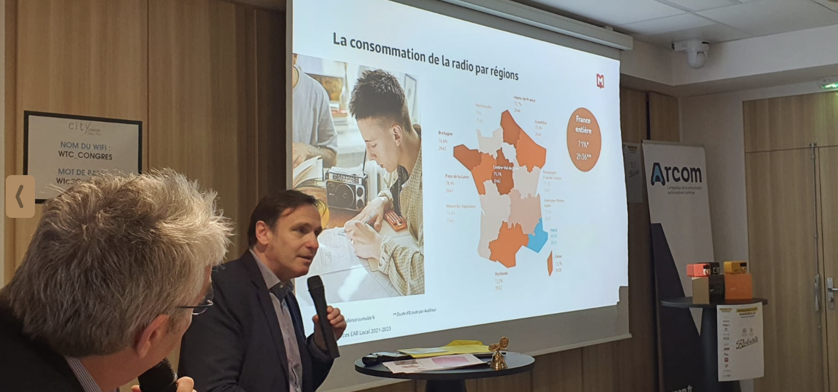 Ce matin, lors de cette 5e étape du RadioTour à Marseille, Guy Detrousselle, directeur commercial et développement de Médiamétrie a dévoilé une étude exclusive concernant l’audience de la radio dans le grand sud-est de la France