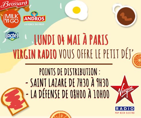 Virgin Radio offre 1 000 petits-déjeuners