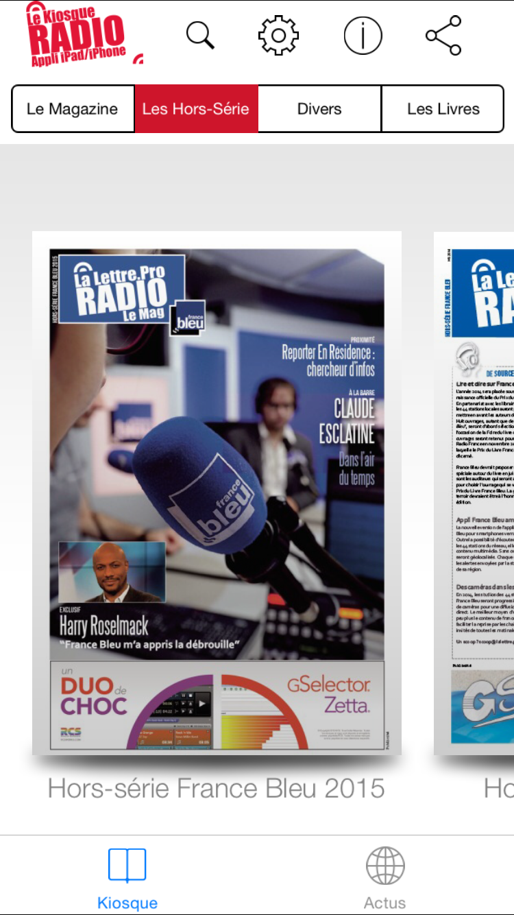 Découvrez l'appli "Kiosque Radio" pour iPad et iPhone