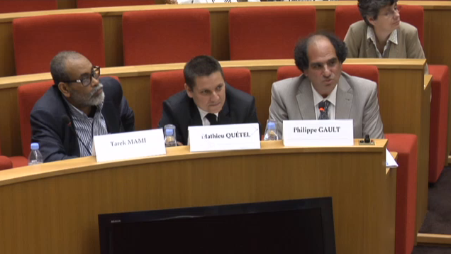 Tarek Mami, Mathieu Quétel et Philippe Gault du SIRTI © Sénat