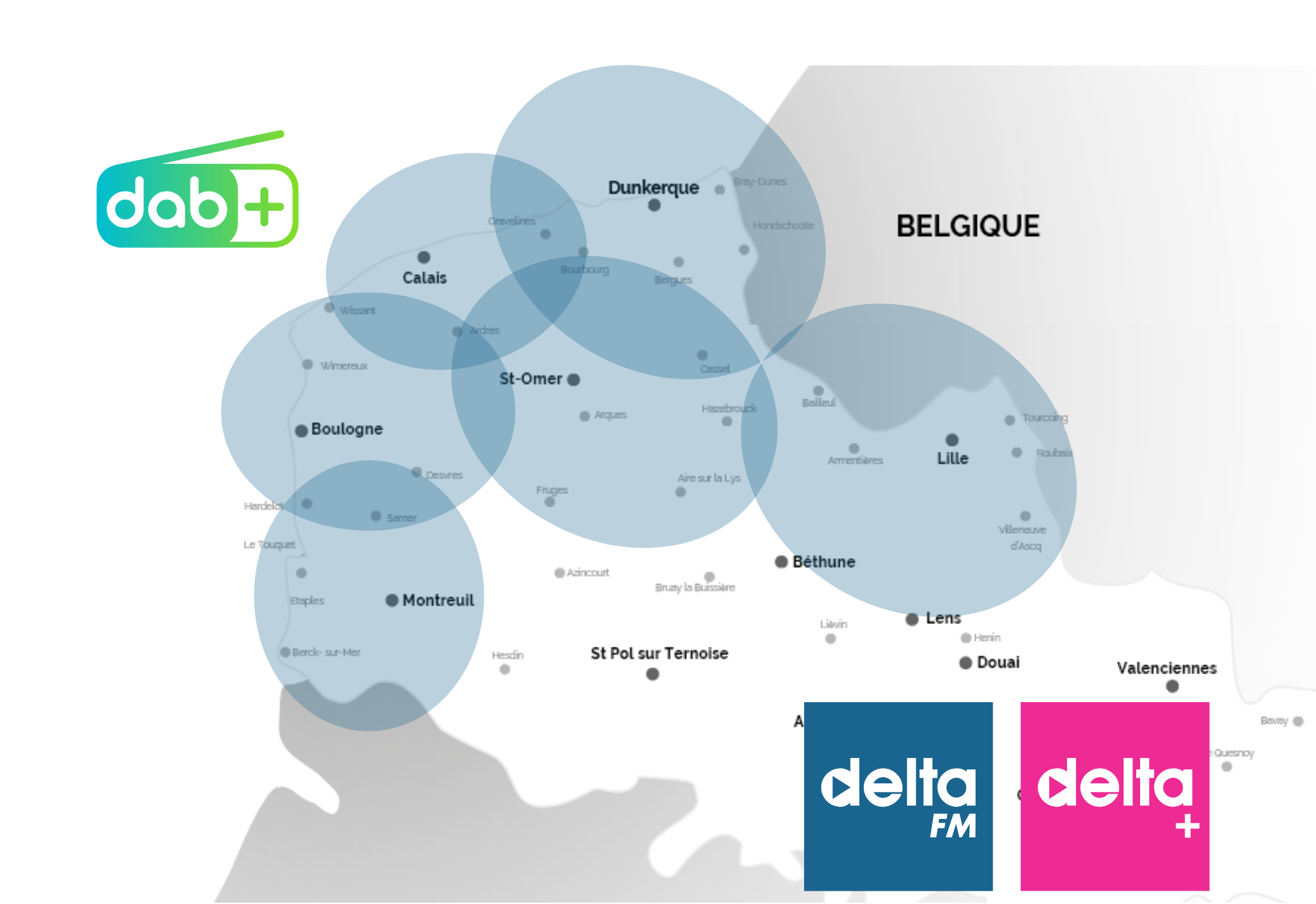 Et si les auditeurs habitent dans une zone où les programmes ne peuvent être reçus, ni en FM ni en DAB+ , pas de souci ! Avec l'appli Delta FM ou le site deltafm.fr, les équipes les accompagnent sur les smartphones et les enceintes connectées.