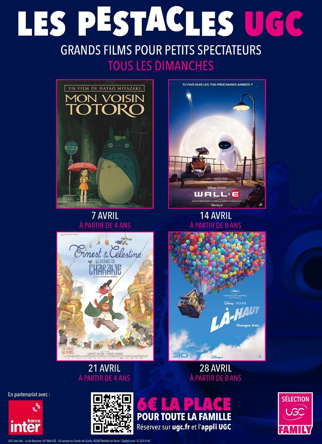 "Les Pestacles UGC" en partenariat avec France Inter 