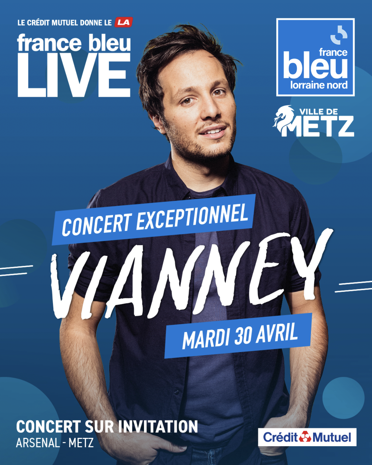 Vianney fait son "France Bleu Live" à l’Arsenal à Metz 