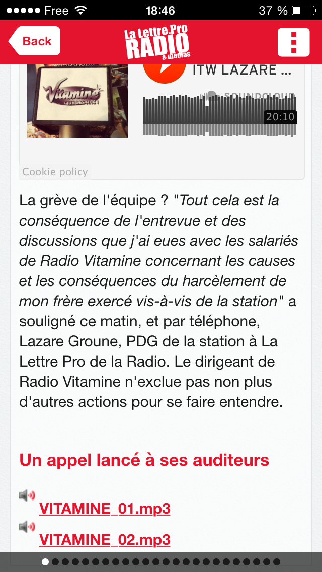 Recevez nos "alertes radio"