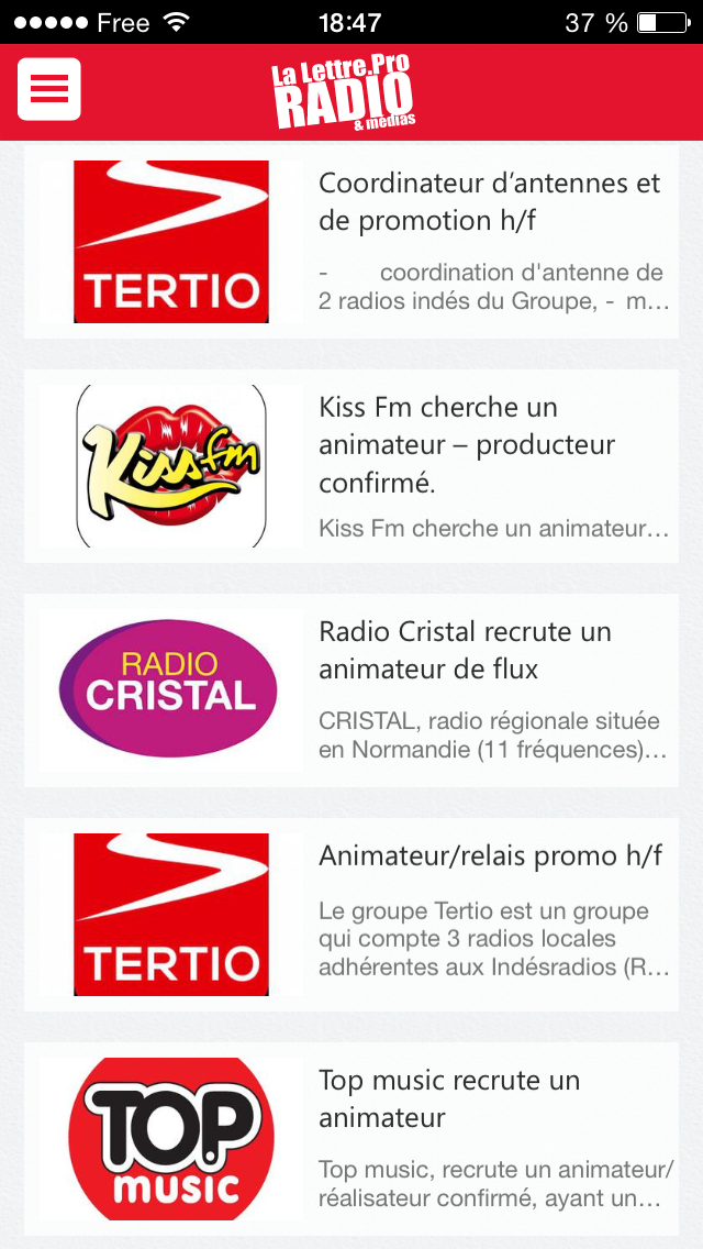 Recevez nos "alertes radio"