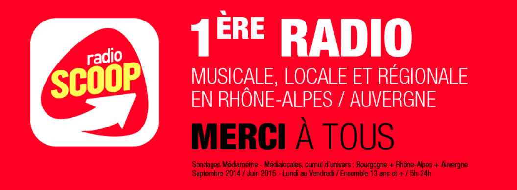 Radio Scoop s'impose en Rhône-Alpes et Auvergne