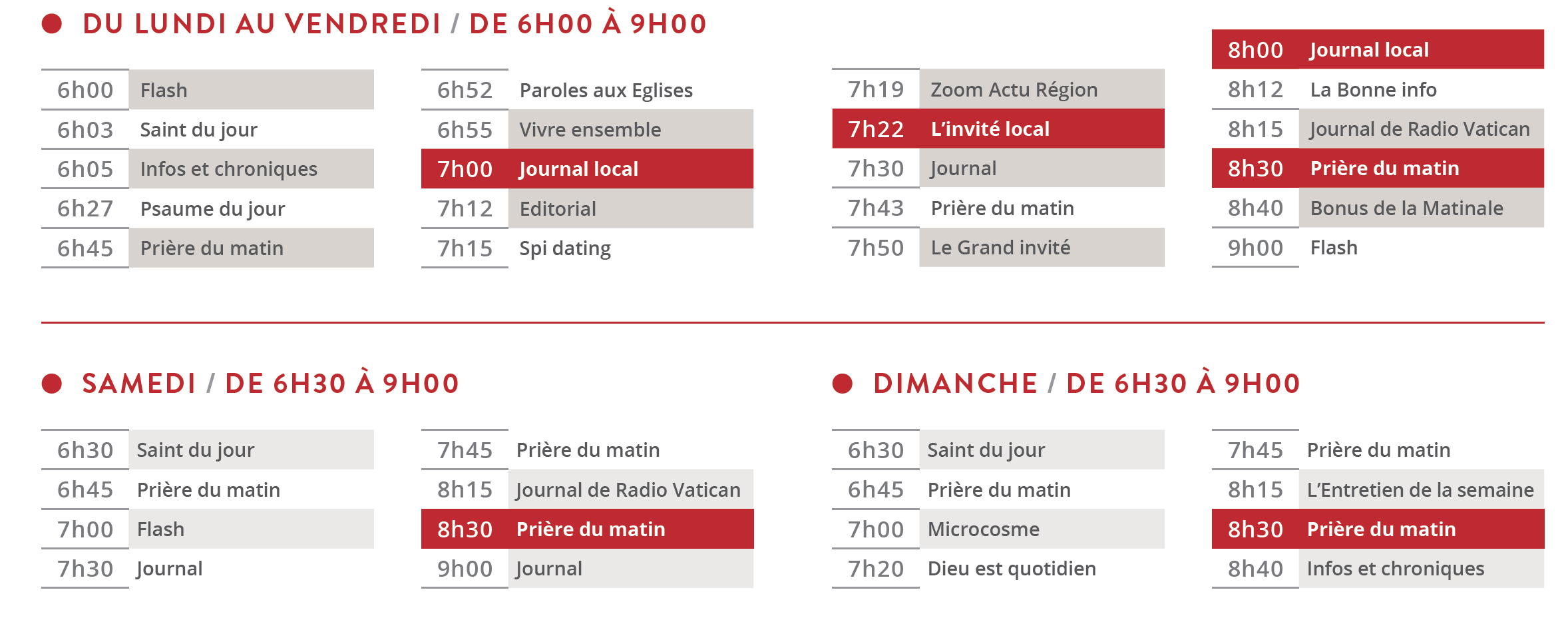 RCF : nouvelle rentrée, nouveaux programmes