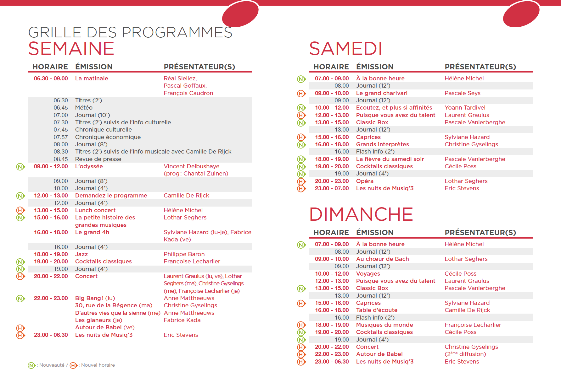 Rentrée 2015 : changement de ton pour Musiq'3