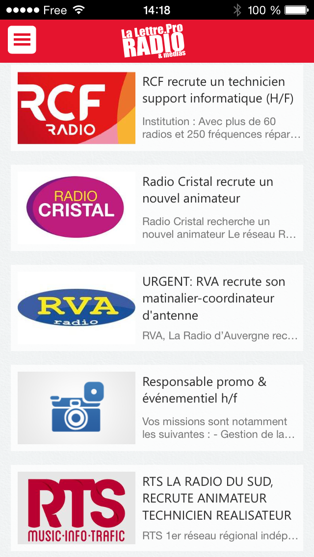 Recevez nos "alertes radio"